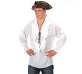 PIRATE COSTUME: SWASHBUCKLING SHIRT WHITE