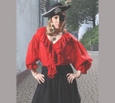 PIRATE COSTUME: BARBAROSSA BLOUSE RED