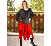 pirate costume: pirate skirt red