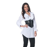 PIRATE COSTUME: PIRATE LACED FRONT BLOUSE