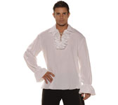 PIRATE COSTUME: PIRATE GAUZE SHIRT - WHITE