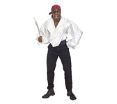 PIRATE COSTUME: WHITE SATIN SHIRT