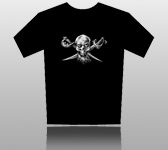 pirate t-shirt: slash beard design.