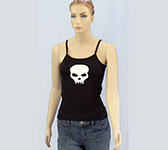 PIRATE CAMI TANK: ANGRY SKULL DESIGN.