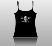 pirate cami tank: slash beard design