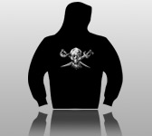 hooded sweatshirt: slash beard design
