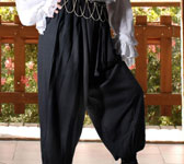 PIRATE COSTUME: LADY PIRATE PANTS BLACK