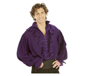 pirate costume: purple linen pirate shirt