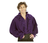 PIRATE COSTUME: PURPLE LINEN PIRATE SHIRT