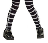accessory: child skull and crossbones tights