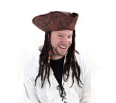accessories: buccaneer hat with dread and beads