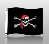 PIRATE FLAG: 3x5 BIG BANDANNA DESIGN