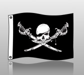 pirate flag: 3x5 brethern design