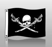 PIRATE FLAG: 3x5 BRETHERN DESIGN