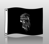 PIRATE FLAG: 20x26 BLAST MAROON DESIGN
