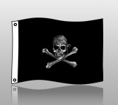 PIRATE FLAG: 20x26 JOLLY ROGUE DESIGN