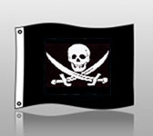 PIRATE FLAG: 3x5 JACK RACKHAM DESIGN