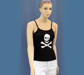 PIRATE CAMI TANK: JOLLY ROGER DESIGN.