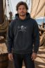 Slash Beard Charcoal Pirate Hoodie model image