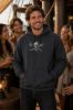 Slash Beard Charcoal Pirate Hoodie party model image
