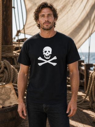Jolly Roger Pirate T-Shirt model lifestyle image 1